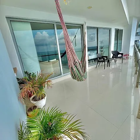 Apartamento Apto Moderno Frente Al Mar Hermosas Vistas- A 7 Minutos Del Centro Historico Y Del Aeropuerto Internacional Cartagena