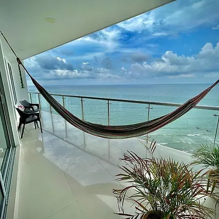 Apartamento Apto Moderno Frente Al Mar Hermosas Vistas- A 7 Minutos Del Centro Historico Y Del Aeropuerto Internacional *
